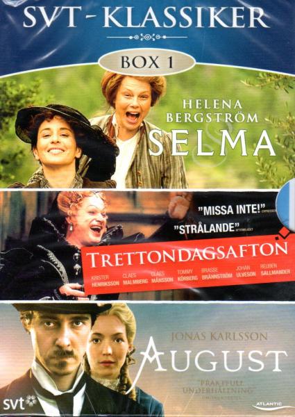 3 DVD SWEDISH BOX 1 SVT Klassiker Sweden Selma Lagerlöf August Trettondagsafton NEW